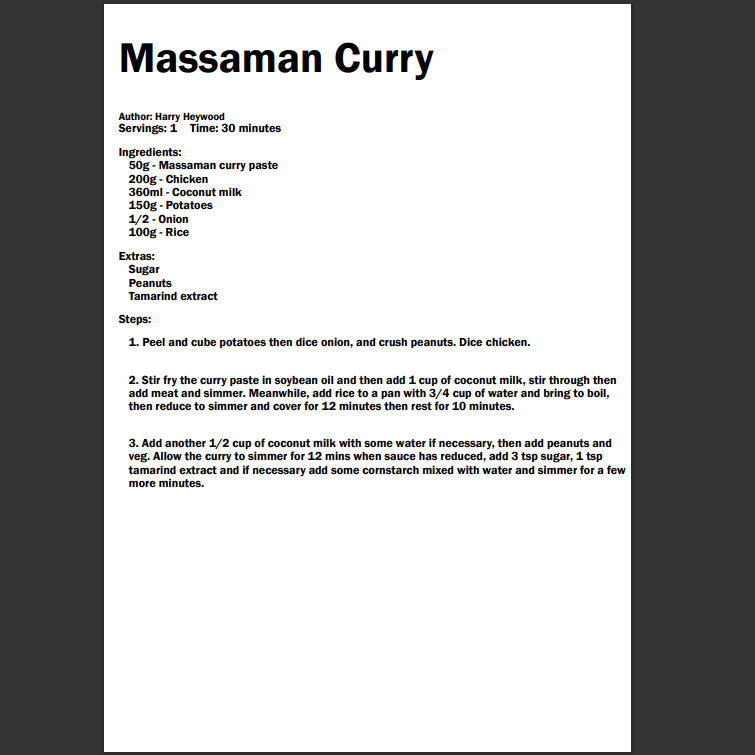 Image of a generated cook book